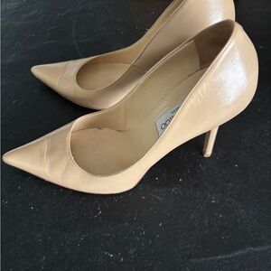 Jimmy Choo Nude Pointed-Toe Heels